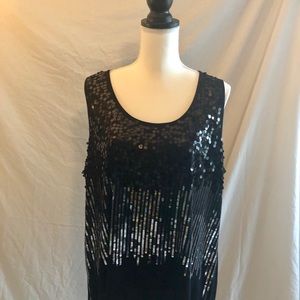 Black sequin Cocktail tank
